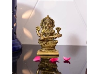 BRASS GODDESS SARASWATI IDOL