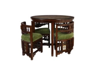 TEAK WOOD DINING TABLE AND CHAIRS