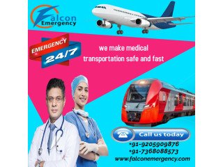 Falcon Train Ambulance in Guwahati - Safest Shifting Of Patients with Complete ICU Facility