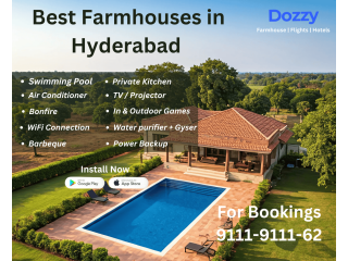 Dozzy Farm Houses Rentals With Capacity 26 To 50 in Hyderabad