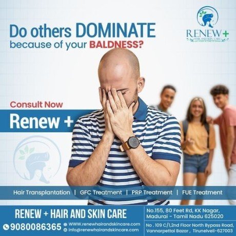 renew-plus-hair-and-skin-care-hair-loss-hair-fall-dandruff-treatment-hair-transplantation-hair-clinic-in-madurai-big-0