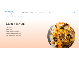 Mutton Biryani, Main ingredients,Non-veg recipe,calories